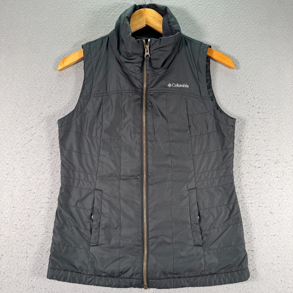 Columbia Mix It Around Vest Women XS Black Outdoor Mock Neck Lightweight Comfort